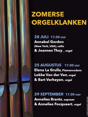 ANNA3 | Zondag 25 augustus 2024 17:00 uur | Zomerse orgelklanken | Elena La Grulla - Flamencodans | Lokke Van der Ven, Orgel | Bart Verheyen, Orgel | Sint-Anna-ten-Drieënkerk, Antwerpen Linkeroever